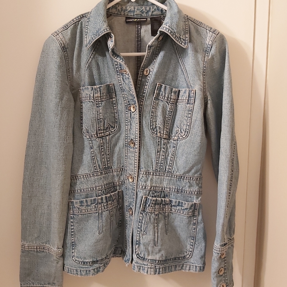 DKNY JEANS light jean jacket, size small (S)